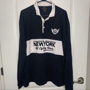 POLO RALPH LAUREN NEW YORK CYCLING TEAM LONGSLEEVE POLO- Size XXL